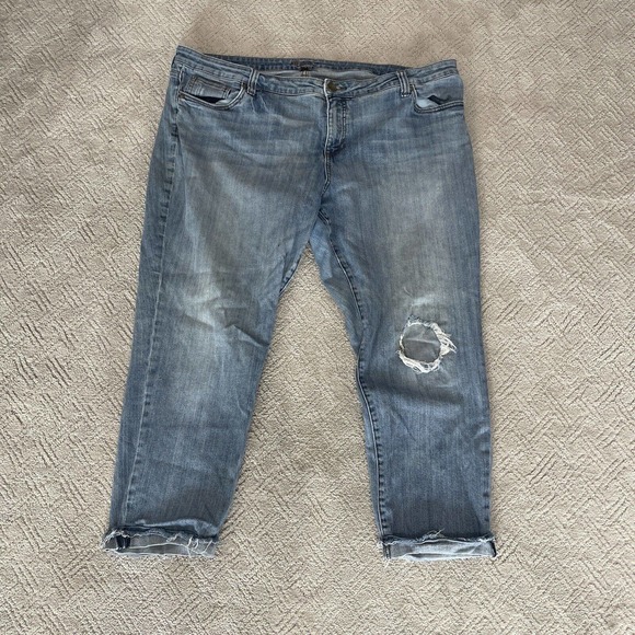 Kut from the Kloth Catherine Boyfriend Jeans Women's Plus 22W Medium Wash Blue - Picture 8 of 9